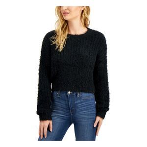 SUN+ MOON Womens Black Long Sleeve Sweater Size: S